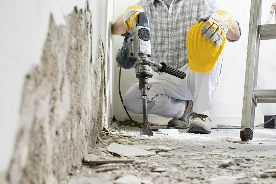 Concrete Slab Foundation Repair in Combined Locks, WI